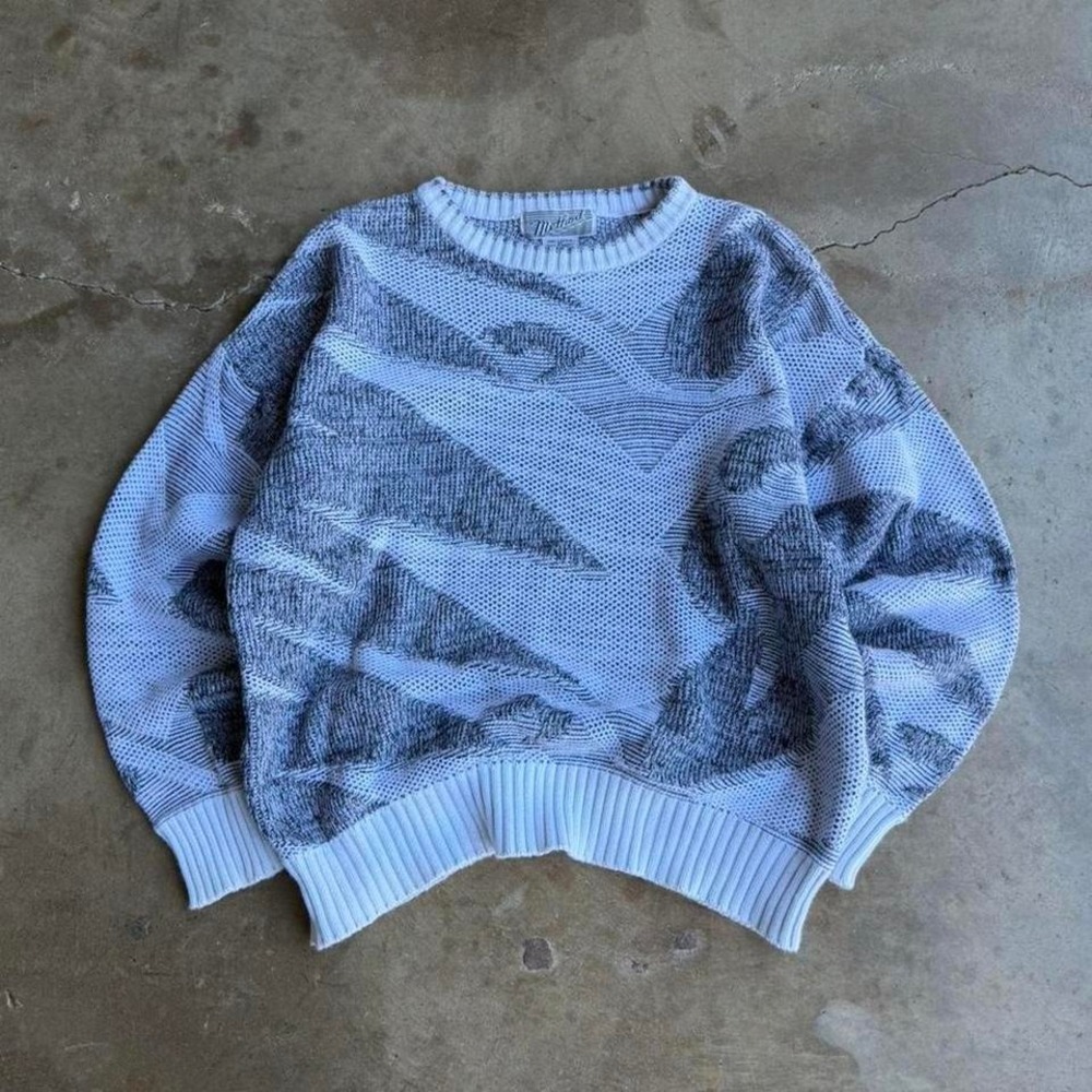 Vintage 90s Method Knit abstract Sweater